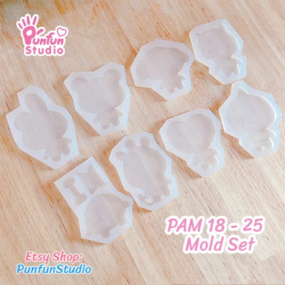 PAM 18 - 25 BT Animal Mold Set / K-POP / Painting Anime Mold / Silicone Mold