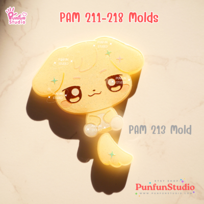 PAM 211-218 AT Animal Mold Set / K-POP / 8 Molds / Painting Anime Mold / Silicone Mold