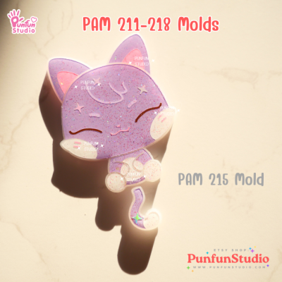 PAM 211-218 AT Animal Mold Set / K-POP / 8 Molds / Painting Anime Mold / Silicone Mold
