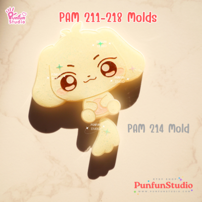 PAM 211-218 AT Animal Mold Set / K-POP / 8 Molds / Painting Anime Mold / Silicone Mold