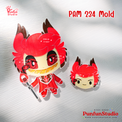 PAM 231 - 238 Demon Hotel Mold Set / Hazbin / Free Special Mold PAM 239 / Painting Anime Mold / Silicone Mold