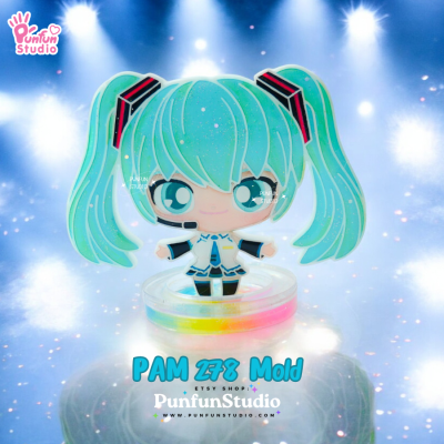 PAM 278 Miku Mold / Painting Anime Mold / Painted Resin / Silicone Mold