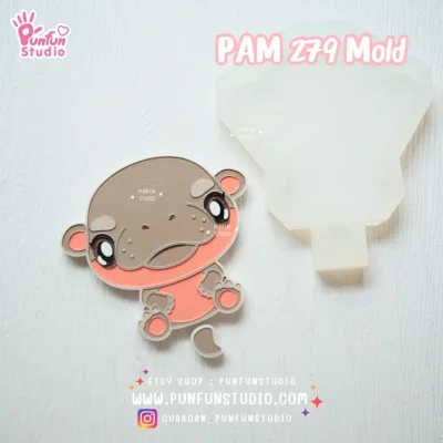 PAM 279 Thai pygmy hippopotamus Mold / Painting Anime Mold / Painted Resin / Silicone Mold