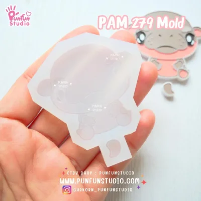 PAM 279 Thai pygmy hippopotamus Mold / Painting Anime Mold / Painted Resin / Silicone Mold