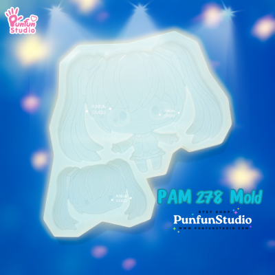 PAM 278 Miku Mold / Painting Anime Mold / Painted Resin / Silicone Mold
