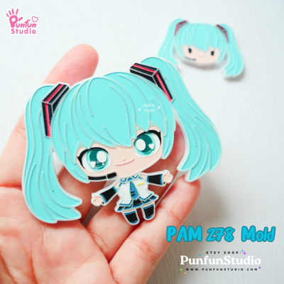 PAM 278 Miku Mold / Painting Anime Mold / Painted Resin / Silicone Mold