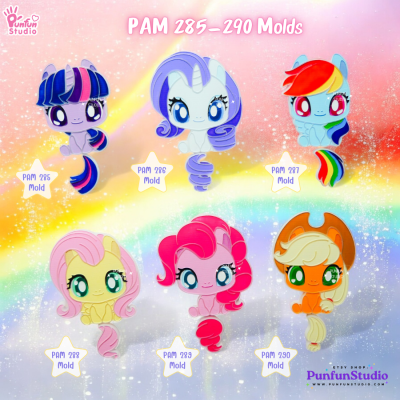 Pony PAM 285, 286, 287, 288, 289, 290 / Painting Anime Mold / Painted Resin / Silicone Mold