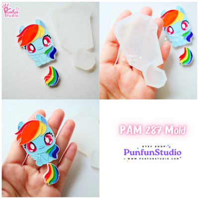 Pony PAM 285, 286, 287, 288, 289, 290 / Painting Anime Mold / Painted Resin / Silicone Mold