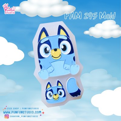 Bluey Mold PAM 295, 394 Mold / Painting Anime Mold / Silicone Mold
