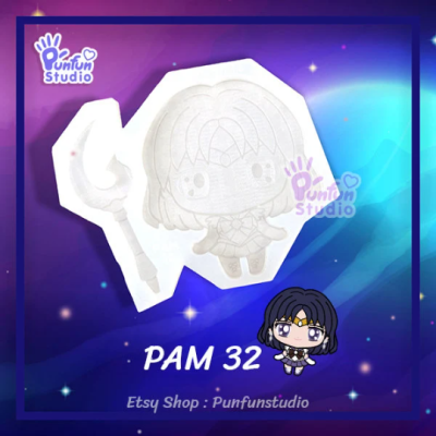 PAM 30 - 34 Outer Senshi & Tuxedo Mold  / Sailor / Set 5 Pieces / Painting Anime Mold / Silicone Mold