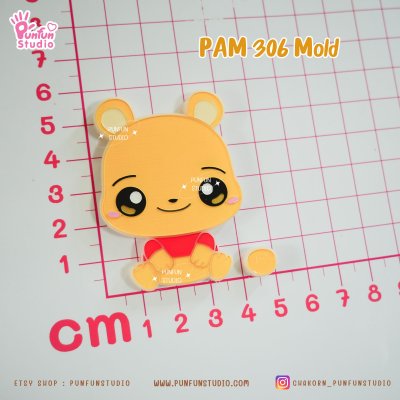 PAM 306, 307, 308, 309 Bear Piglet Tiger Donkey Mold / Painting Anime Mold / Silicone Mold