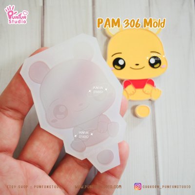 PAM 306, 307, 308, 309 Bear Piglet Tiger Donkey Mold / Painting Anime Mold / Silicone Mold