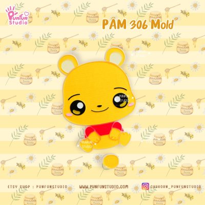 PAM 306, 307, 308, 309 Bear Piglet Tiger Donkey Mold / Painting Anime Mold / Silicone Mold