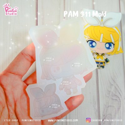 PAM 310, 311 Len & Rin Mold / Painting Anime Mold / Silicone Mold