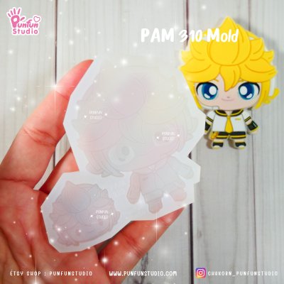 PAM 310, 311 Len & Rin Mold / Painting Anime Mold / Silicone Mold
