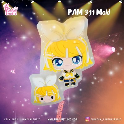 PAM 310, 311 Len & Rin Mold / Painting Anime Mold / Silicone Mold