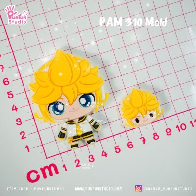 PAM 310, 311 Len & Rin Mold / Painting Anime Mold / Silicone Mold
