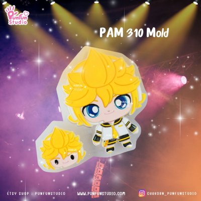PAM 310, 311 Len & Rin Mold / Painting Anime Mold / Silicone Mold