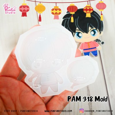 PAM 317, 318 Ran 1/2 Boy & Girl Mold / Painting Anime Mold / Silicone Mold