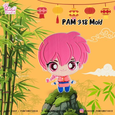 PAM 317, 318 Ran 1/2 Boy & Girl Mold / Painting Anime Mold / Silicone Mold