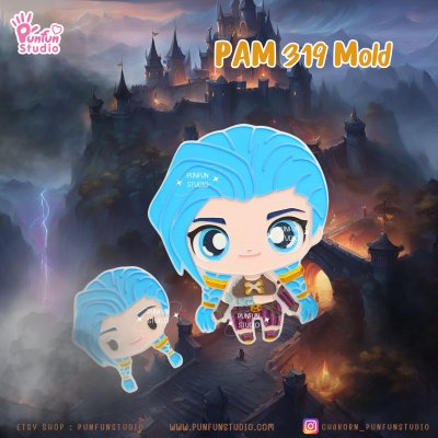 PAM 319, 320 V & J Arcane Mold / League of Legend Mold / Painting Anime Mold / Silicone Mold