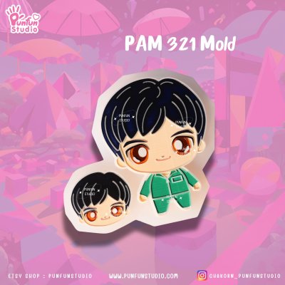 PAM 321, 322, 323, 324, 325 Squid Game Mold / Painting Anime Mold / Silicone Mold