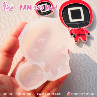 PAM 321, 322, 323, 324, 325 Squid Game Mold / Painting Anime Mold / Silicone Mold