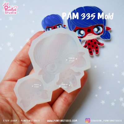 Lady B Mold PAM 335, 336 / Painting Anime Mold / Silicone Mold