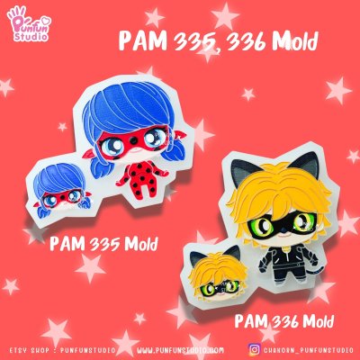 Lady B Mold PAM 335, 336 / Painting Anime Mold / Silicone Mold