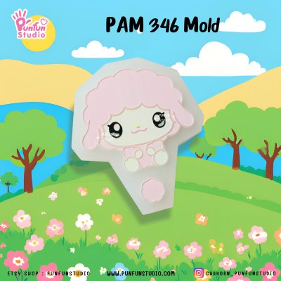 Cutie Animal Mold PAM 346, 347, 348 / Painting Anime Mold / Silicone Mold