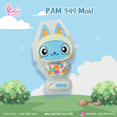 Animal Crossing Mold PAM 349, 350 / Painting Anime Mold / Silicone Mold