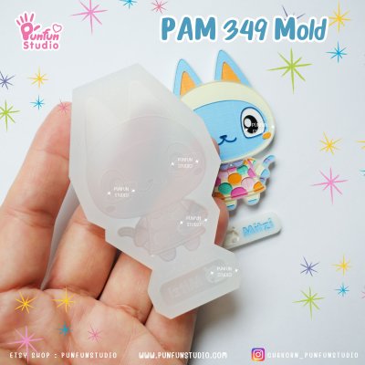 Animal Crossing Mold PAM 349, 350 / Painting Anime Mold / Silicone Mold