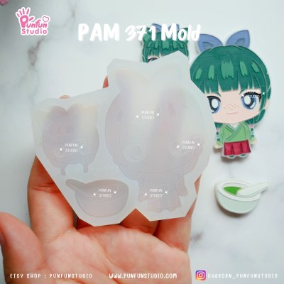 Apothecary Mold PAM 371, 372 / Painting Anime Mold / Silicone Mold