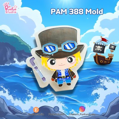 PAM 384, 385, 386, 387, 388, 389 Pirate Molds / Painting Anime Mold / Silicone Mold