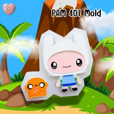 PAM 407 Finn Mold / Adventure Time / Painting Anime Mold / Silicone Mold