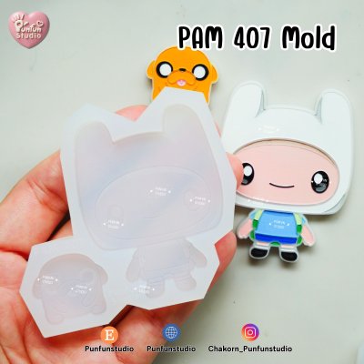 PAM 407 Finn Mold / Adventure Time / Painting Anime Mold / Silicone Mold