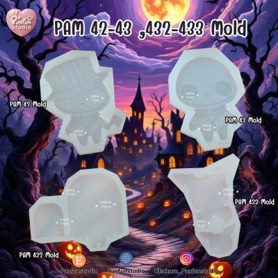 PAM 42-43, 432-433 Night Mold / Painting Anime Mold / Silicone Mold