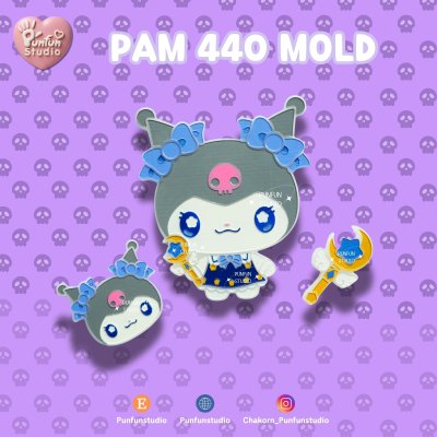 PAM 437-442 Cutie Kitty & Friends Mold / Painting Anime Mold / Kawaii Mold / Silicone Mold