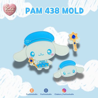 PAM 437-442 Cutie Kitty & Friends Mold / Painting Anime Mold / Kawaii Mold / Silicone Mold