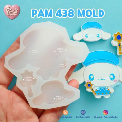 PAM 437-442 Cutie Kitty & Friends Mold / Painting Anime Mold / Kawaii Mold / Silicone Mold