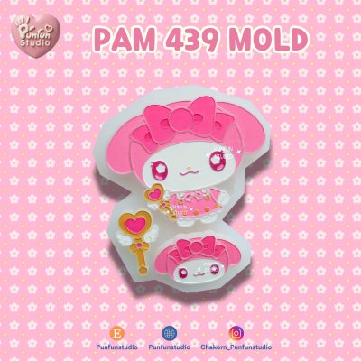 PAM 437-442 Cutie Kitty & Friends Mold / Painting Anime Mold / Kawaii Mold / Silicone Mold