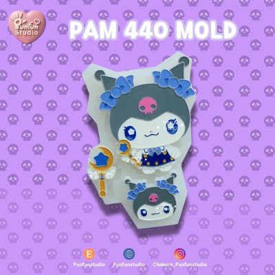 PAM 437-442 Cutie Kitty & Friends Mold / Painting Anime Mold / Kawaii Mold / Silicone Mold