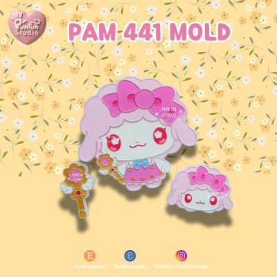 PAM 437-442 Cutie Kitty & Friends Mold / Painting Anime Mold / Kawaii Mold / Silicone Mold