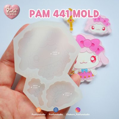 PAM 437-442 Cutie Kitty & Friends Mold / Painting Anime Mold / Kawaii Mold / Silicone Mold