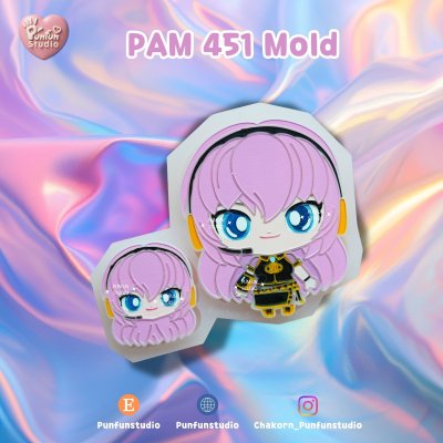 PAM 278, 310-311, 450-451 Vocaloid Mold / Painting Anime Mold / Painted Resin / Silicone Mold