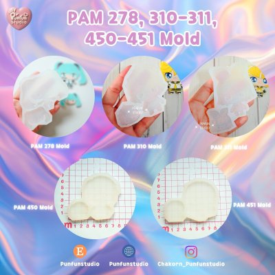 PAM 278, 310-311, 450-451 Vocaloid Mold / Painting Anime Mold / Painted Resin / Silicone Mold