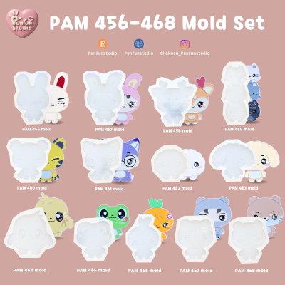 MT Gang Mold Set / PAM 456-468 / 13 Molds / Painting Anime Mold / Silicone Mold