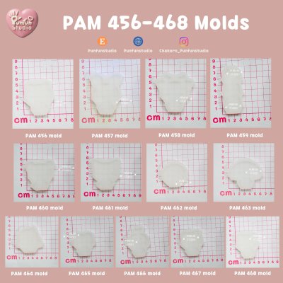 MT Gang Mold Set / PAM 456-468 / 13 Molds / Painting Anime Mold / Silicone Mold