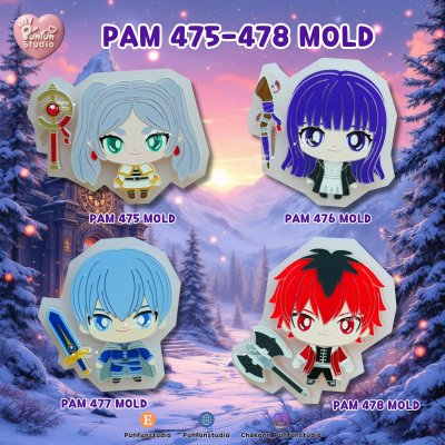 PAM 475-478 Frieren Molds / Painting Anime Mold / Silicone Mold