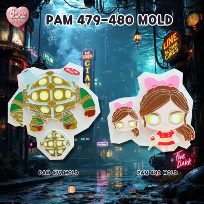 PAM 479-480 Bioshock Molds / Painting Anime Mold / Silicone Mold